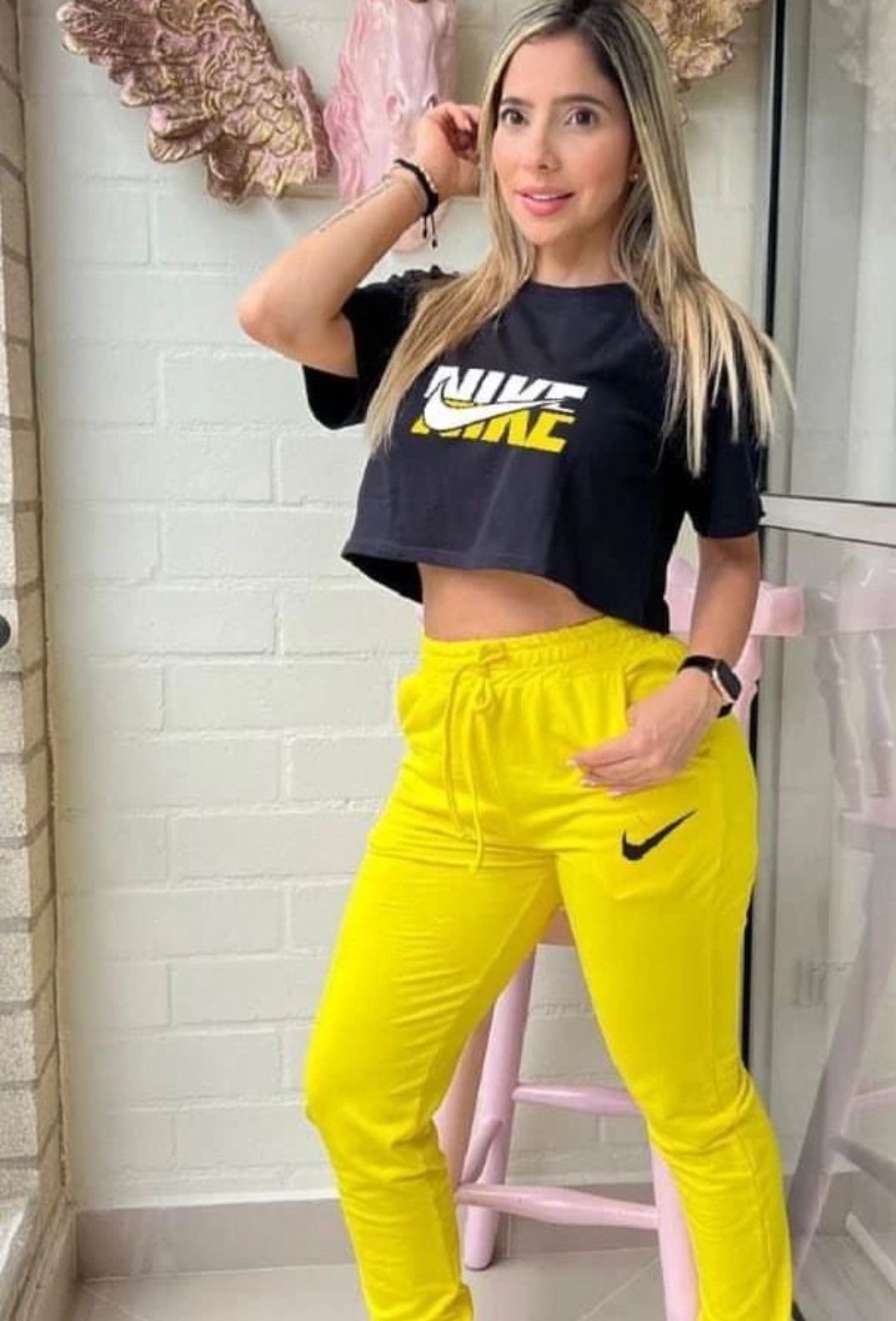 Set pants jogger crop top Nike