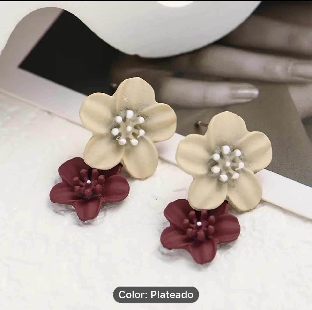 Fashion Brown Two-Tone Flower