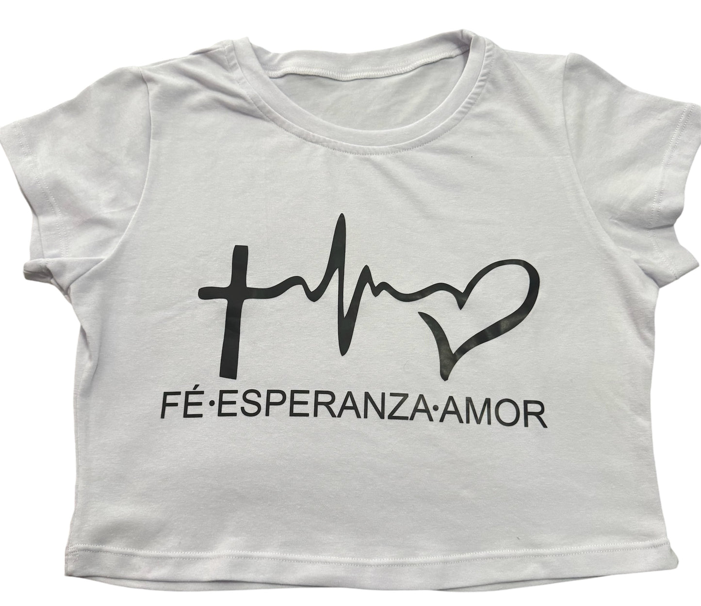 Fe -Esperanza -Amor Cropped Tee